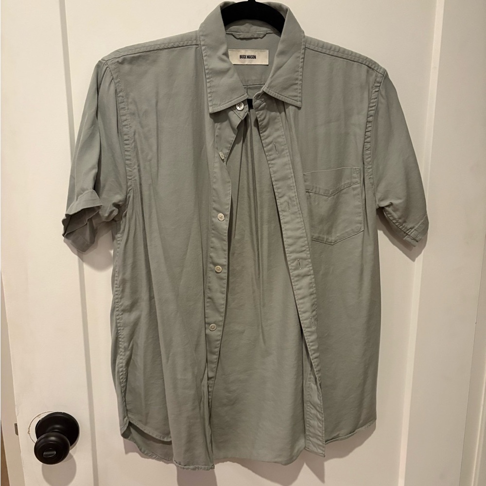 Buck Mason Men's Draped Twill S/S Shirt